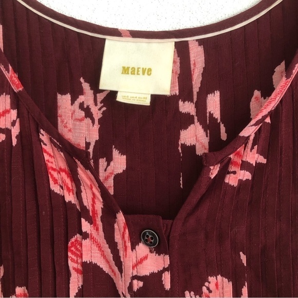 Maeve Anthropologie Diana Floral Swing Tank  Top Size 0 - Picture 7 of 11